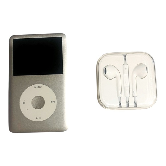 Apple Other - Apple iPod Classic  7th Generation Silver 160 GB and Apple Earbuds